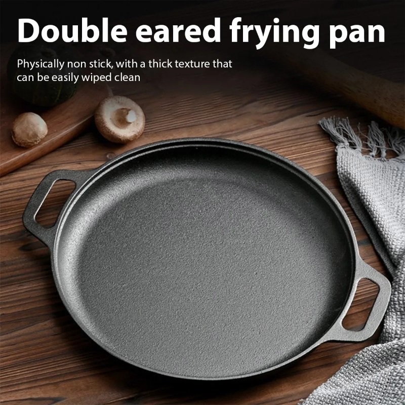 Danish Pancake Pan - Cast Iron Frying Pan Non-stick pan