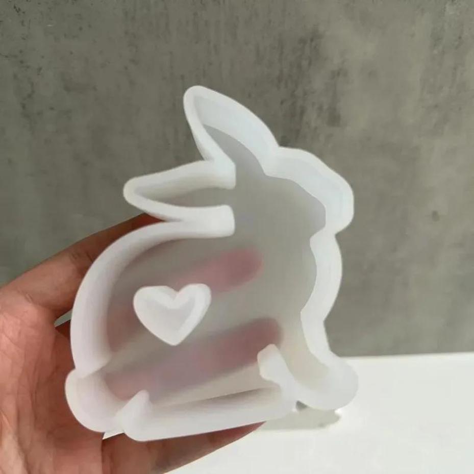 Bunny Cake Mold - 1Pcs Heart Shaped Bunny Silicone Decorative