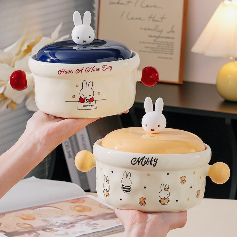 Dim Sum Basket - Miffy Cute Cartoon Ceramic Noodle Bowl