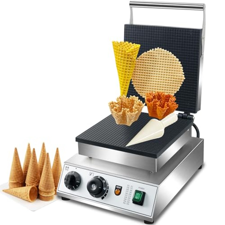 Waffle Cone Maker - Electric Ice Cream Cone MakerCommercial 1750W