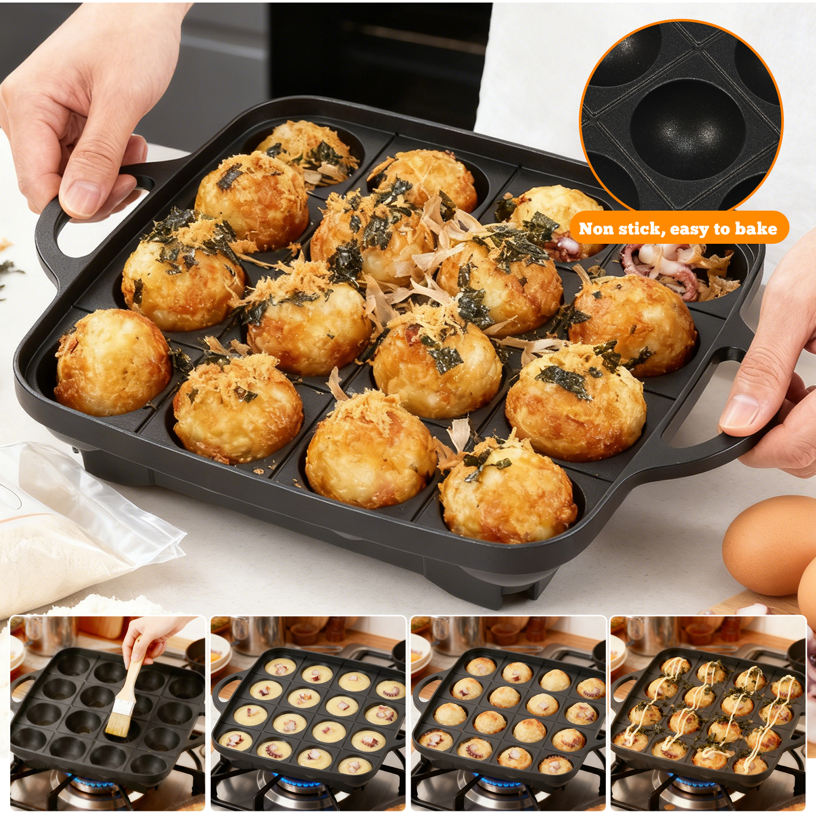 16 Holes Takoyaki Pan Cast Alu - Takoyaki Grill Plate recensie en prijs