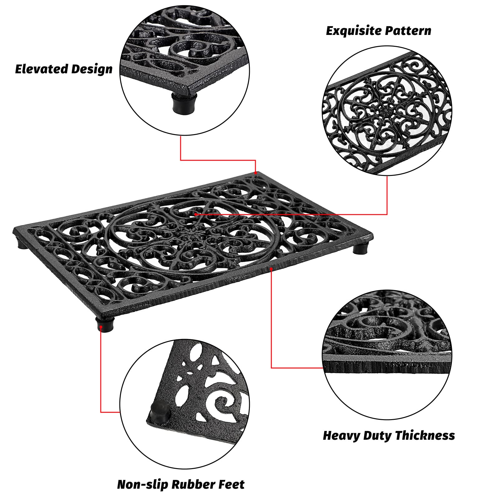 Rectangle Cast Iron Trivet Hea - Cast Iron Corn recensie en prijs