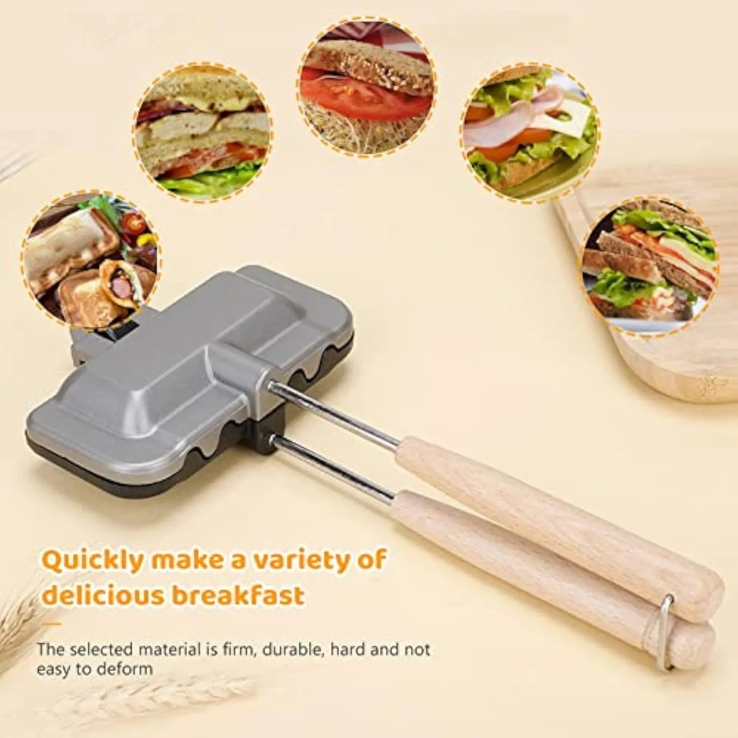 Breakfast Sandwich Maker, 4w1h - Hot Dog Press recensie en prijs