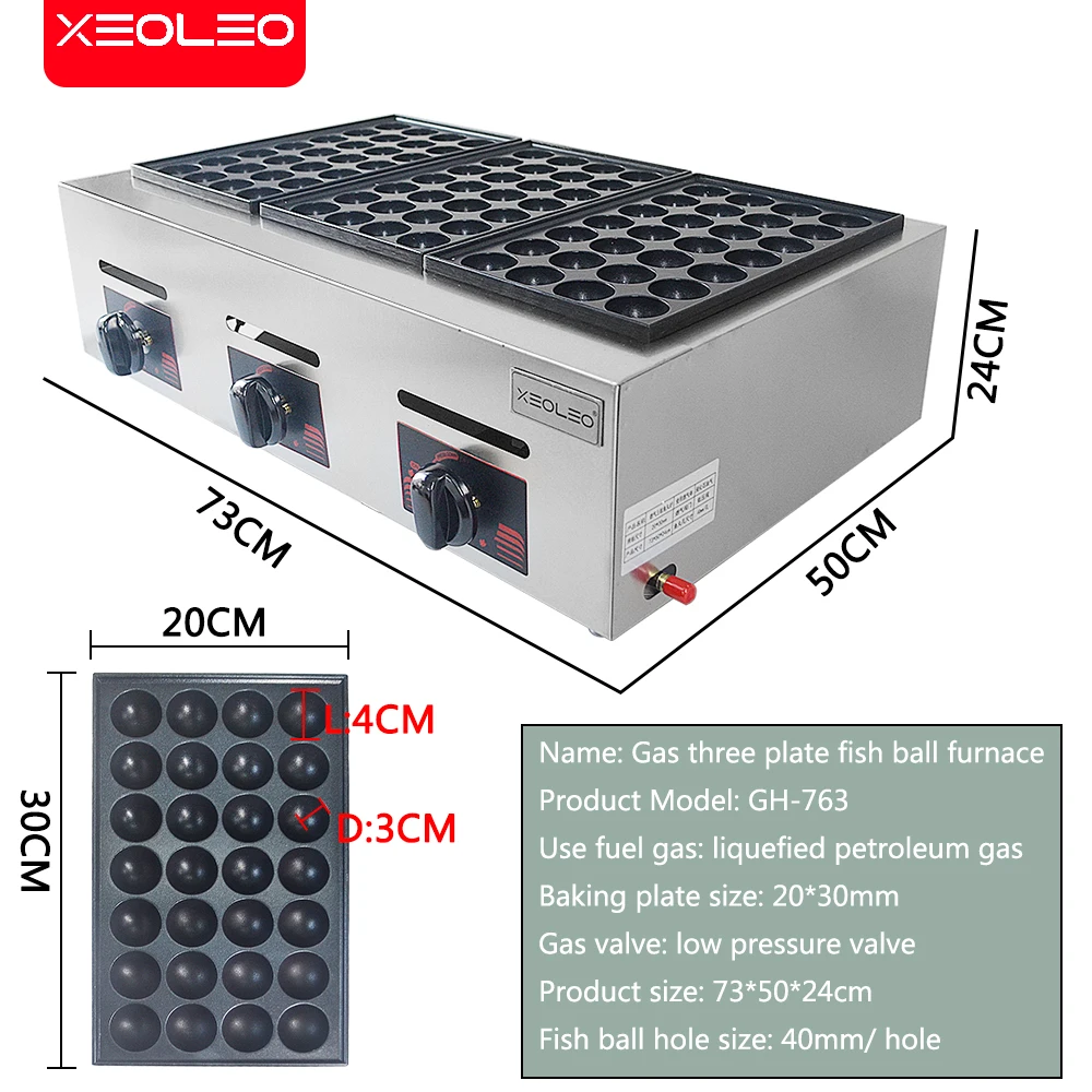 XEOLEO Commercial Desktop 3-pl - Takoyaki Grill Plate recensie en prijs