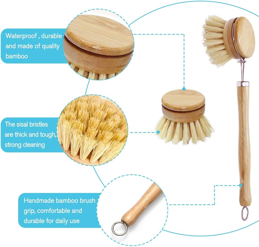 Bamboo Dish Scrub Brushes, Kit - Cast Iron Corn recensie en prijs