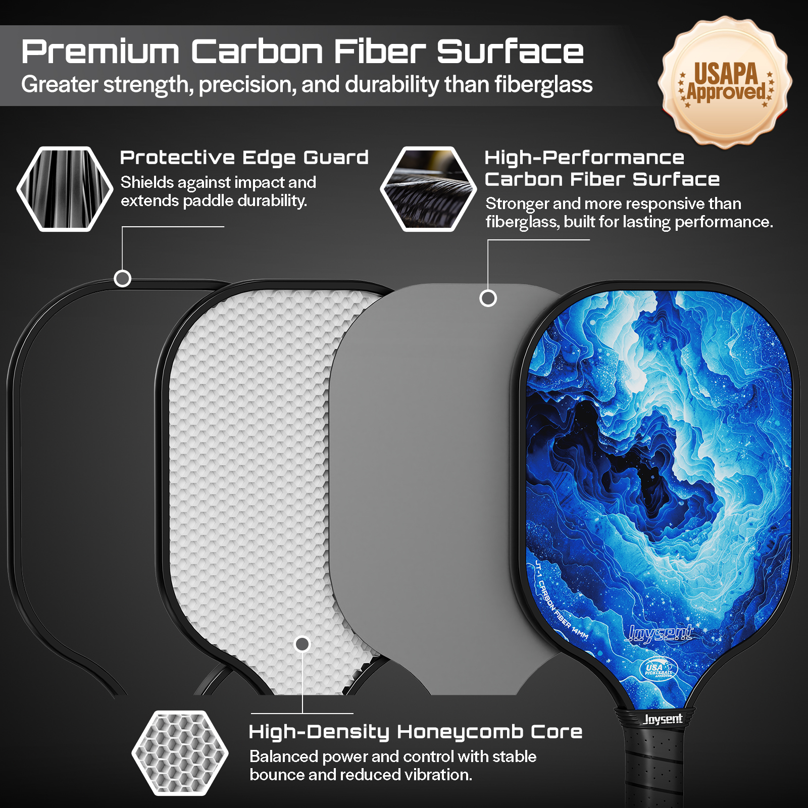 Joysent USAPA Approve Pickleba - Crepe Pan Carbon recensie en prijs