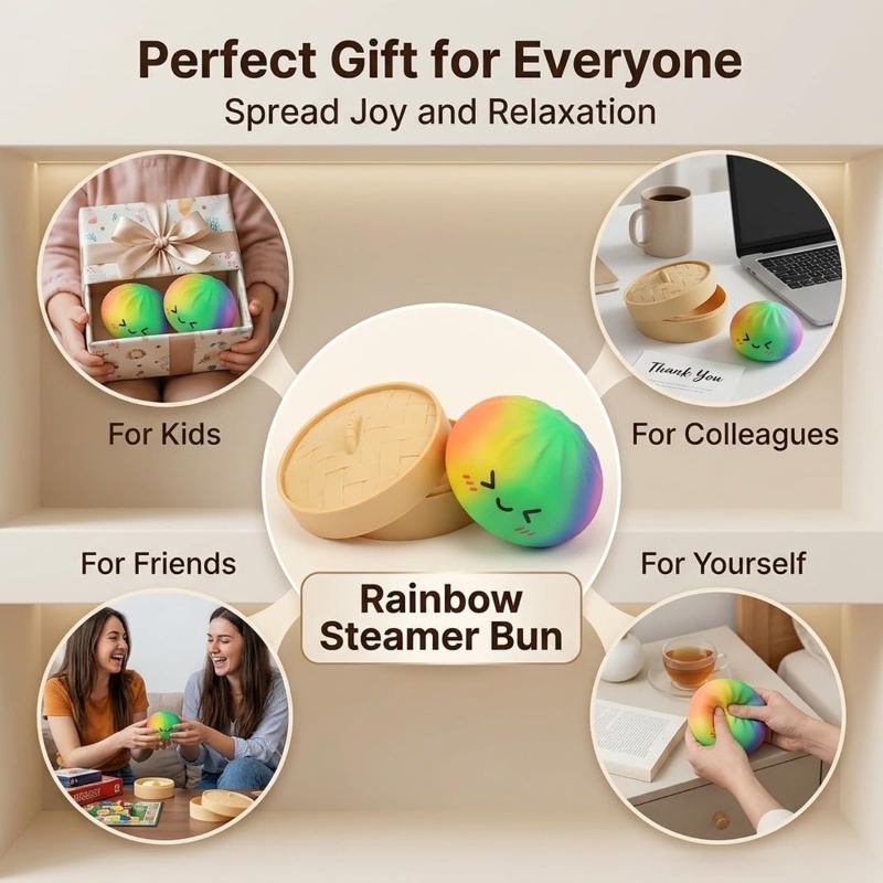 Glitter Bao Bun Squeeze Toy Ka - Bao Steamer Bamboo recensie en prijs