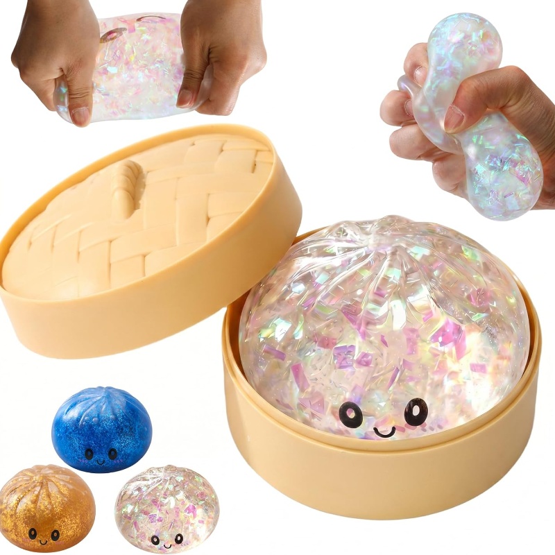 Glitter Bao Bun Squeeze Toy Ka - Bao Steamer Bamboo recensie en prijs