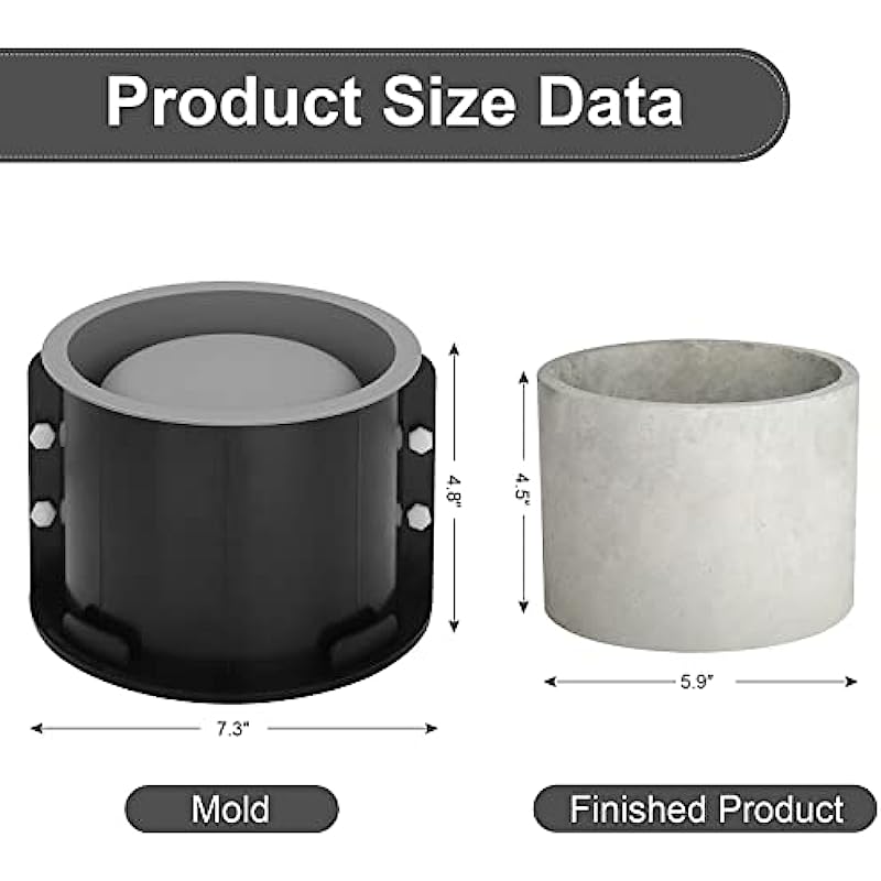 Large Round Flower Pot Cement  - Potsticker Mold recensie en prijs