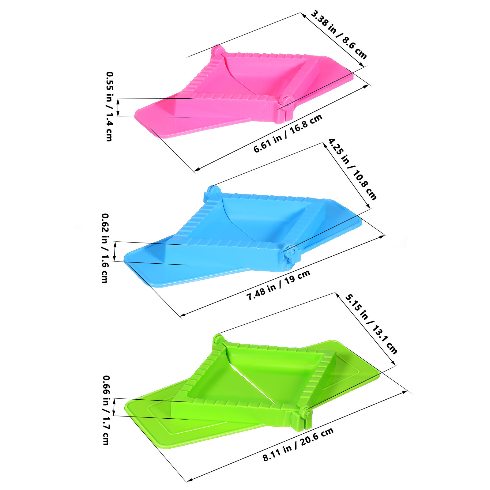 3Pcs Dumpling Mold Plastic Set - Dumpling Press Set recensie en prijs