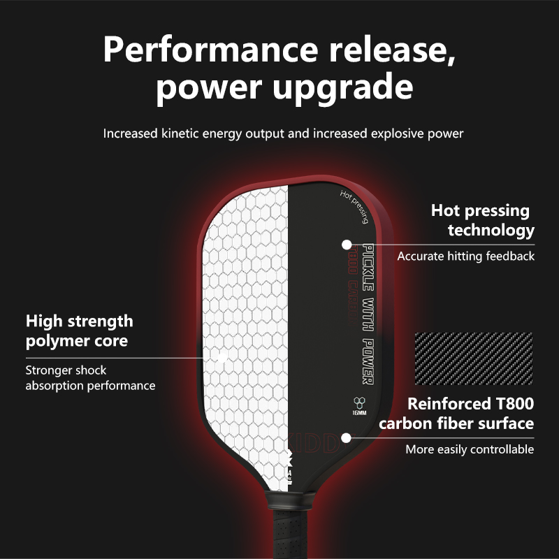 T800 Carbon Fiber Pickleball P - Crepe Pan Carbon recensie en prijs