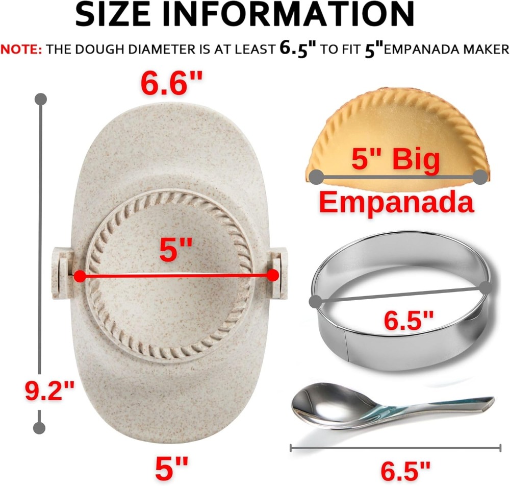 5 Inch Extra Large Empanada Ma - Dumpling Press Set recensie en prijs