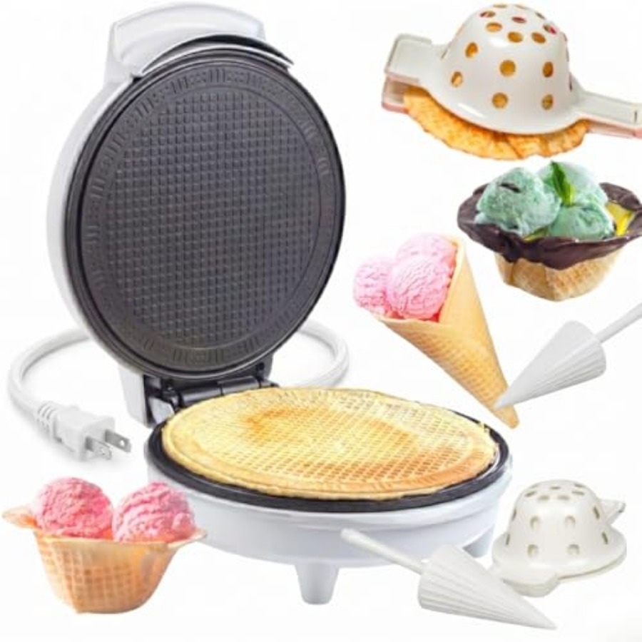 Waffle Cone and Ice Cream Bowl - Waffle Cone Maker recensie en prijs