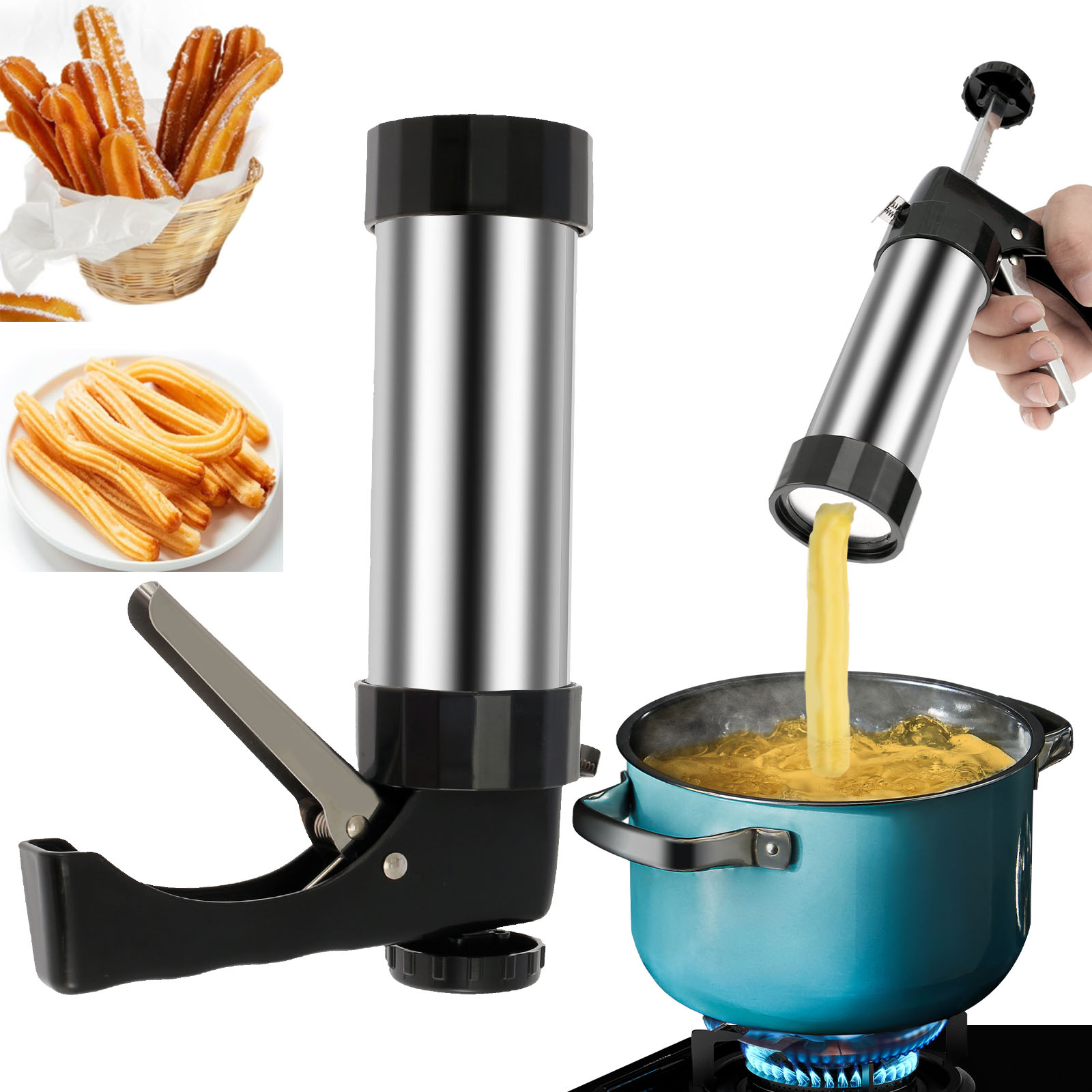 Cookie Press Gun Kit Stainless - Churros Maker Gun recensie en prijs