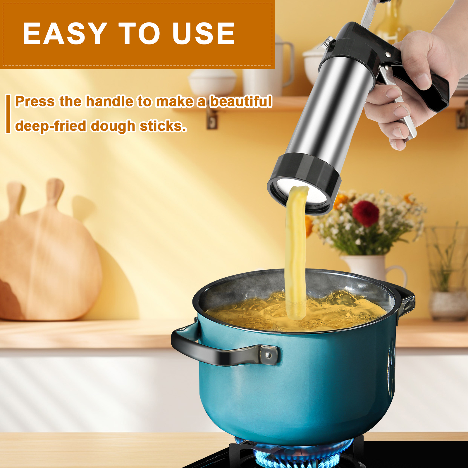 Cookie Press Gun Kit Stainless - Churros Maker Gun recensie en prijs