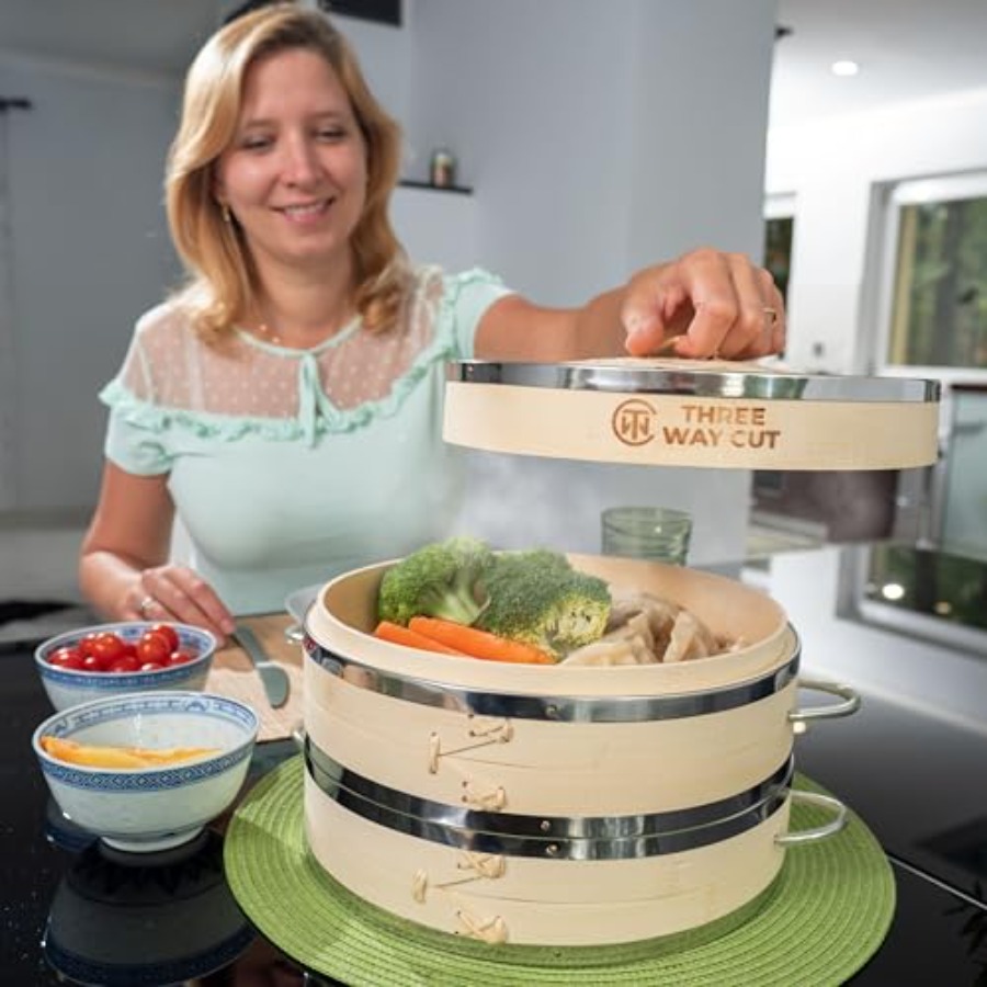 2-tier 10 Bamboo Steamer with  - Bao Steamer Bamboo recensie en prijs