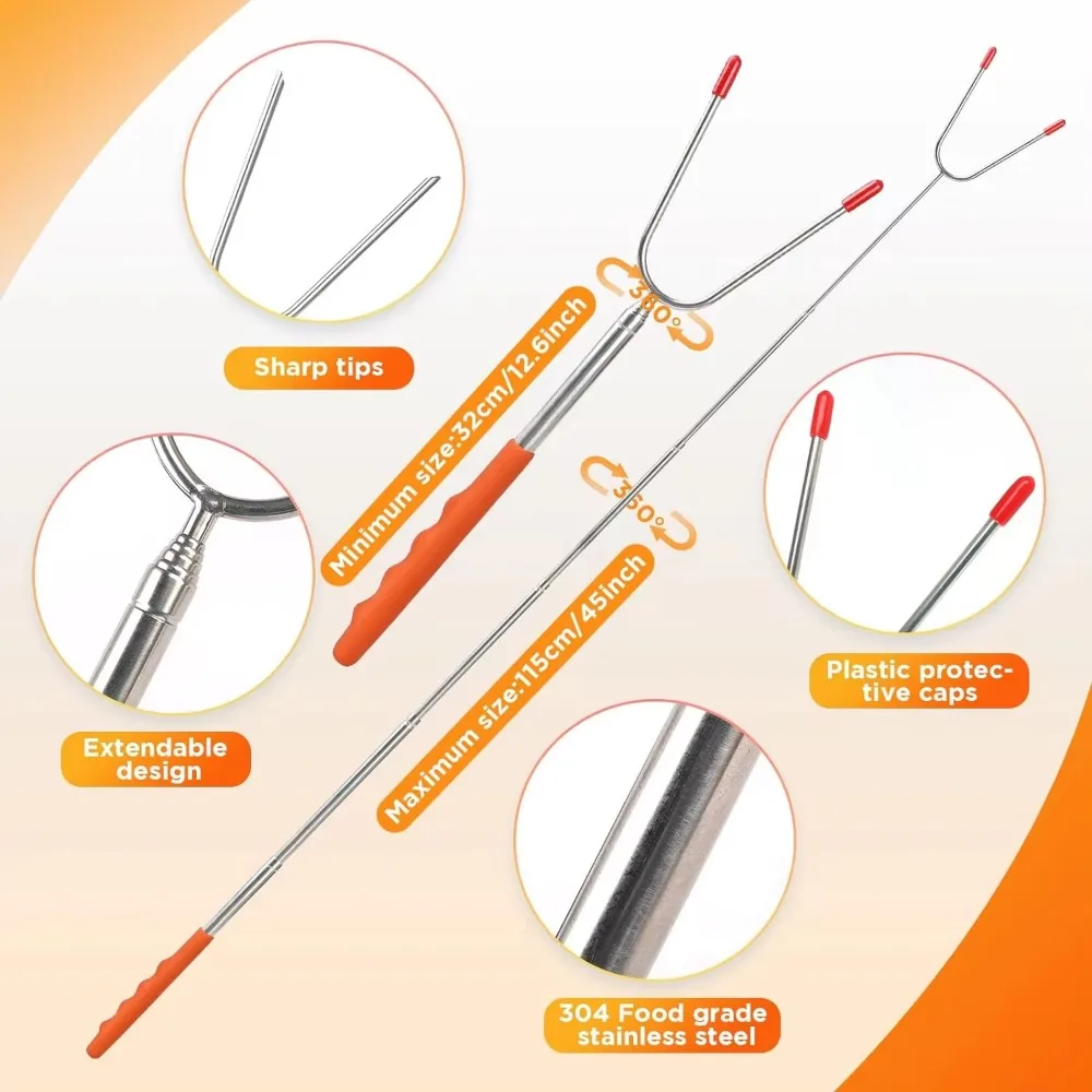 5/6/10pcs Telescopic BBQ Forks - Hot Dog Press recensie en prijs