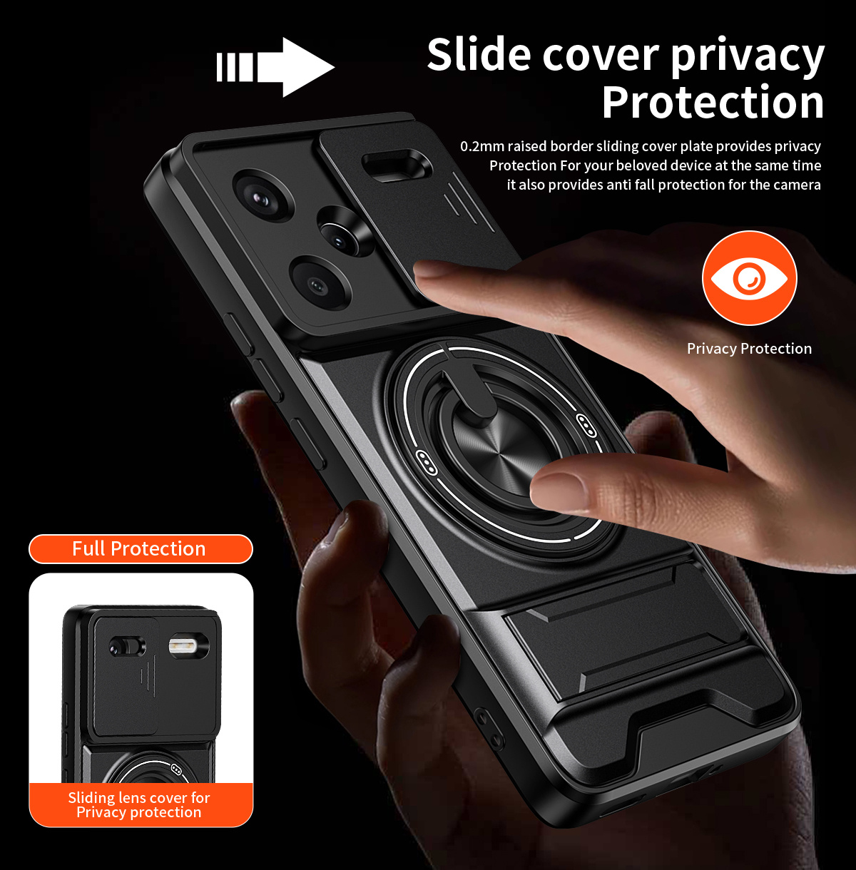 Lens Slide Camera Phone Case f - Taco Stand Holder recensie en prijs