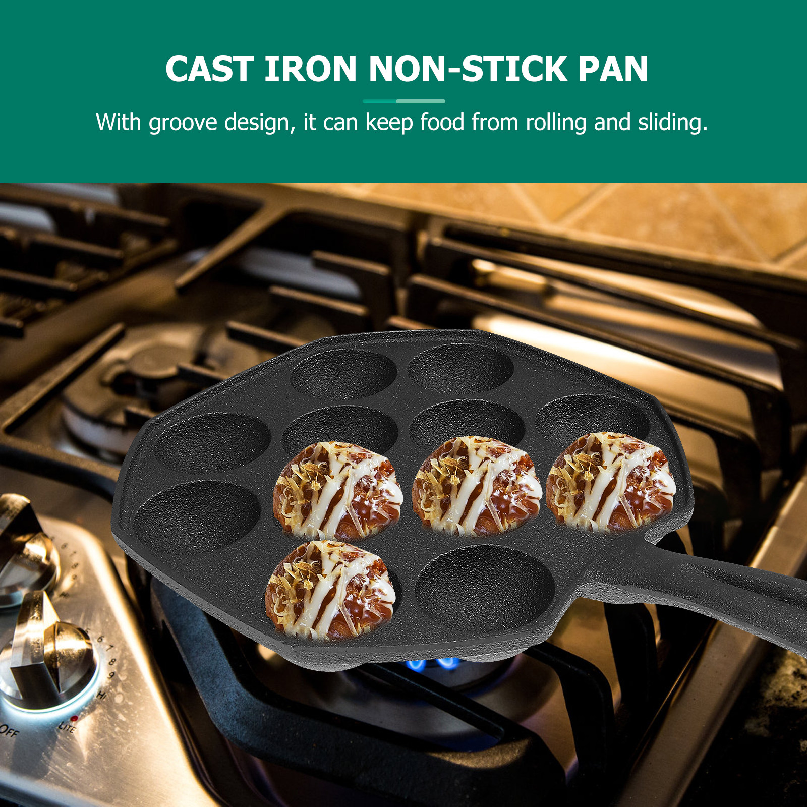 Takoyaki Pan 12 Molds Cast Iro - Takoyaki Grill Plate recensie en prijs