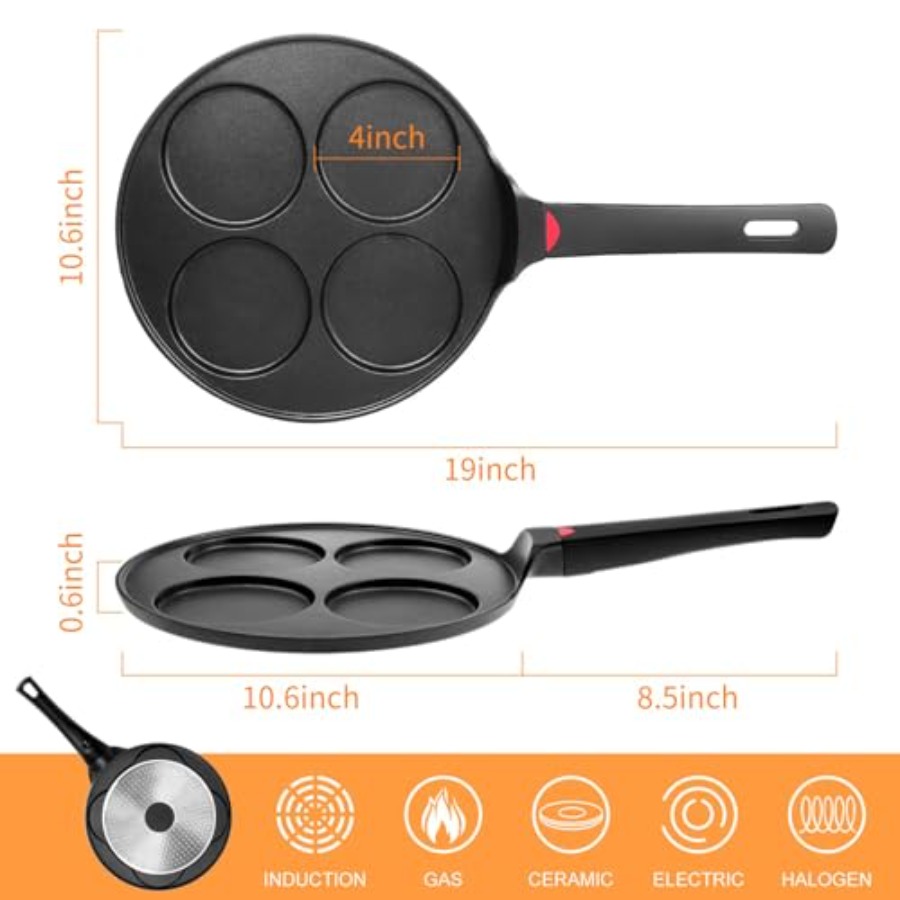 Pancake Pan Nonstick-Suitable  - Mini Pancake Griddle recensie en prijs